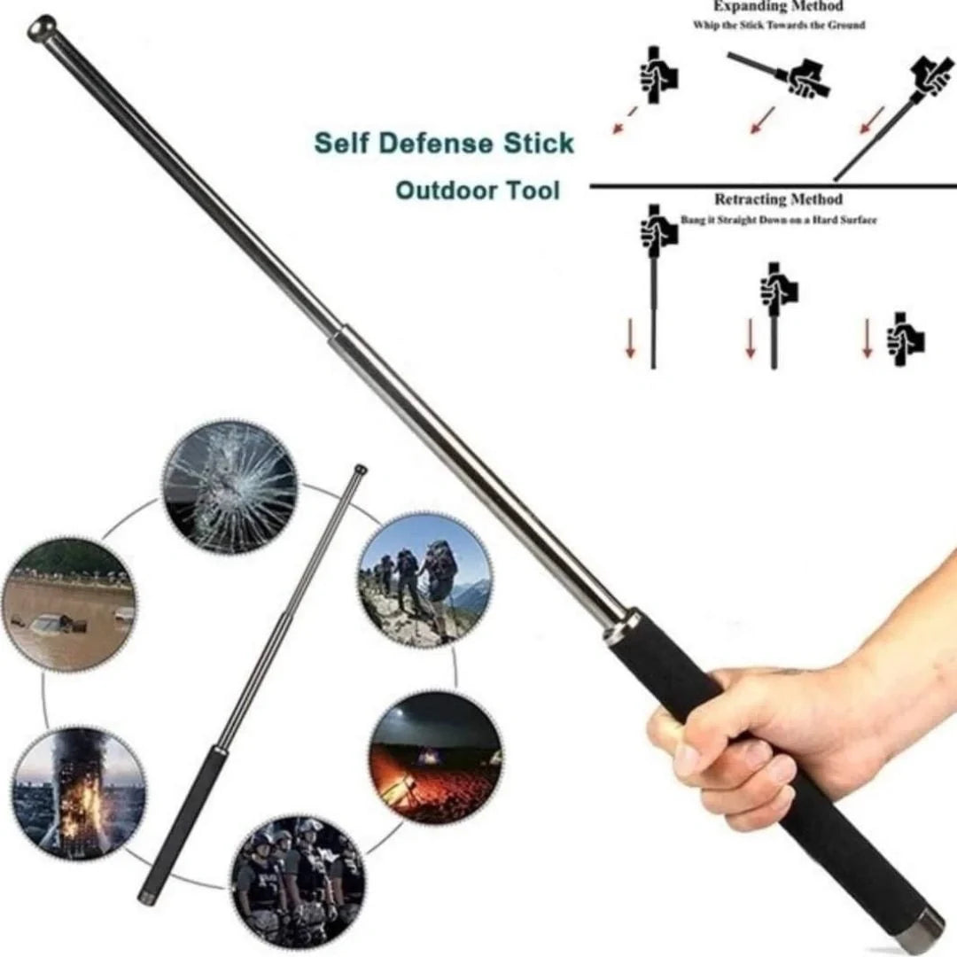 Self defence stick anti-slip grip close-up