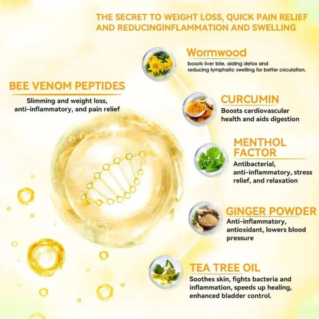 Natural turmeric and herbal ingredients in the patch