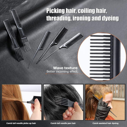 Professional 10-Piece Hair Styling Comb Set