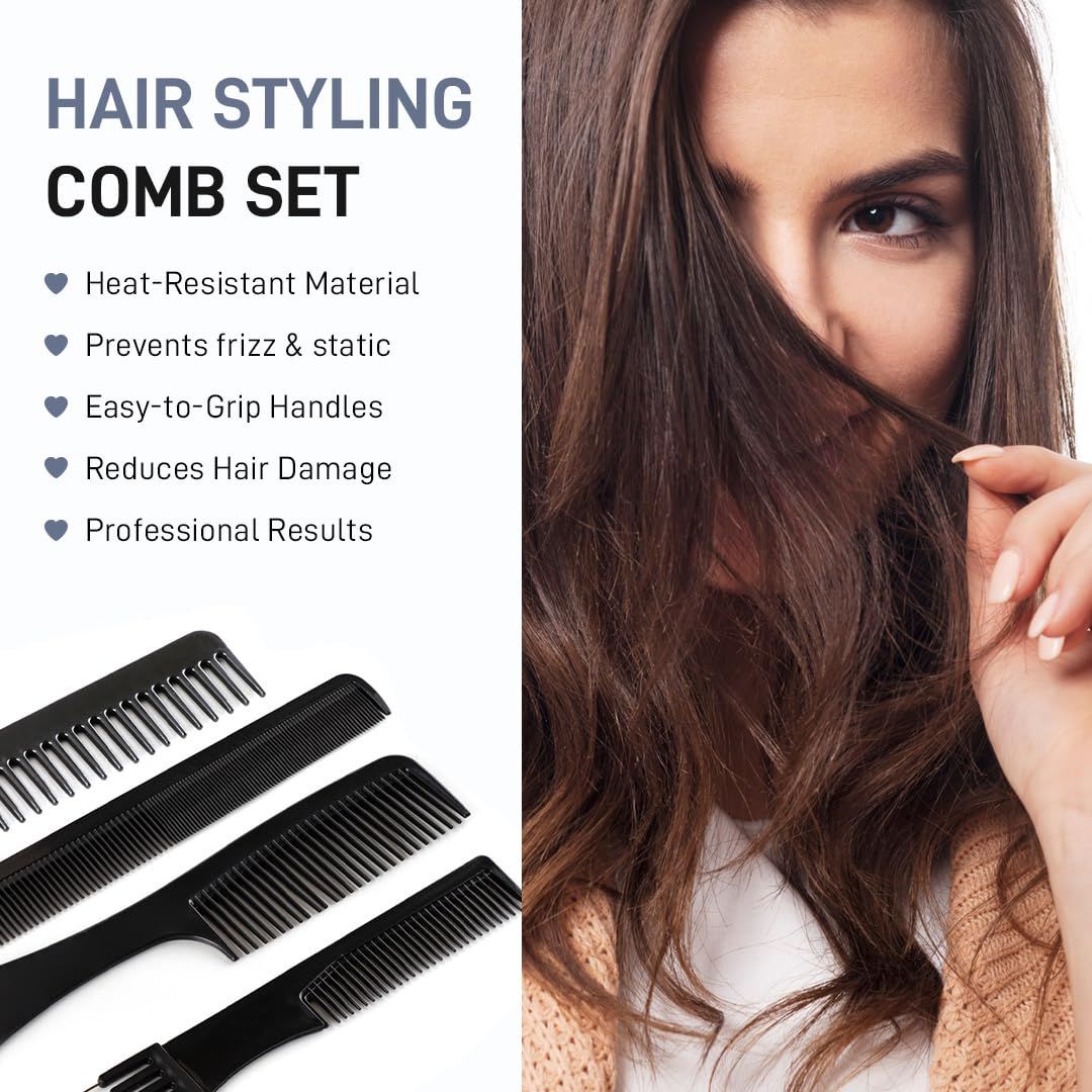 Professional 10-Piece Hair Styling Comb Set