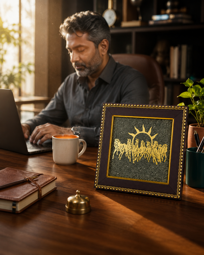 7 Horse Pyrite Frame