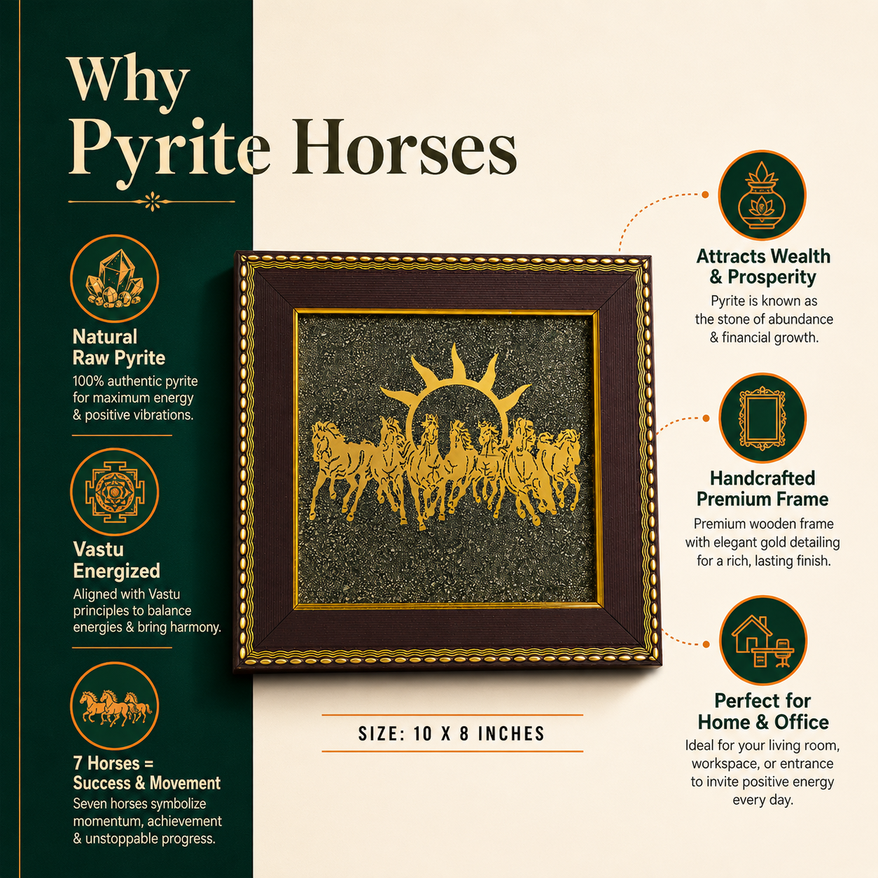7 Horse Pyrite Frame