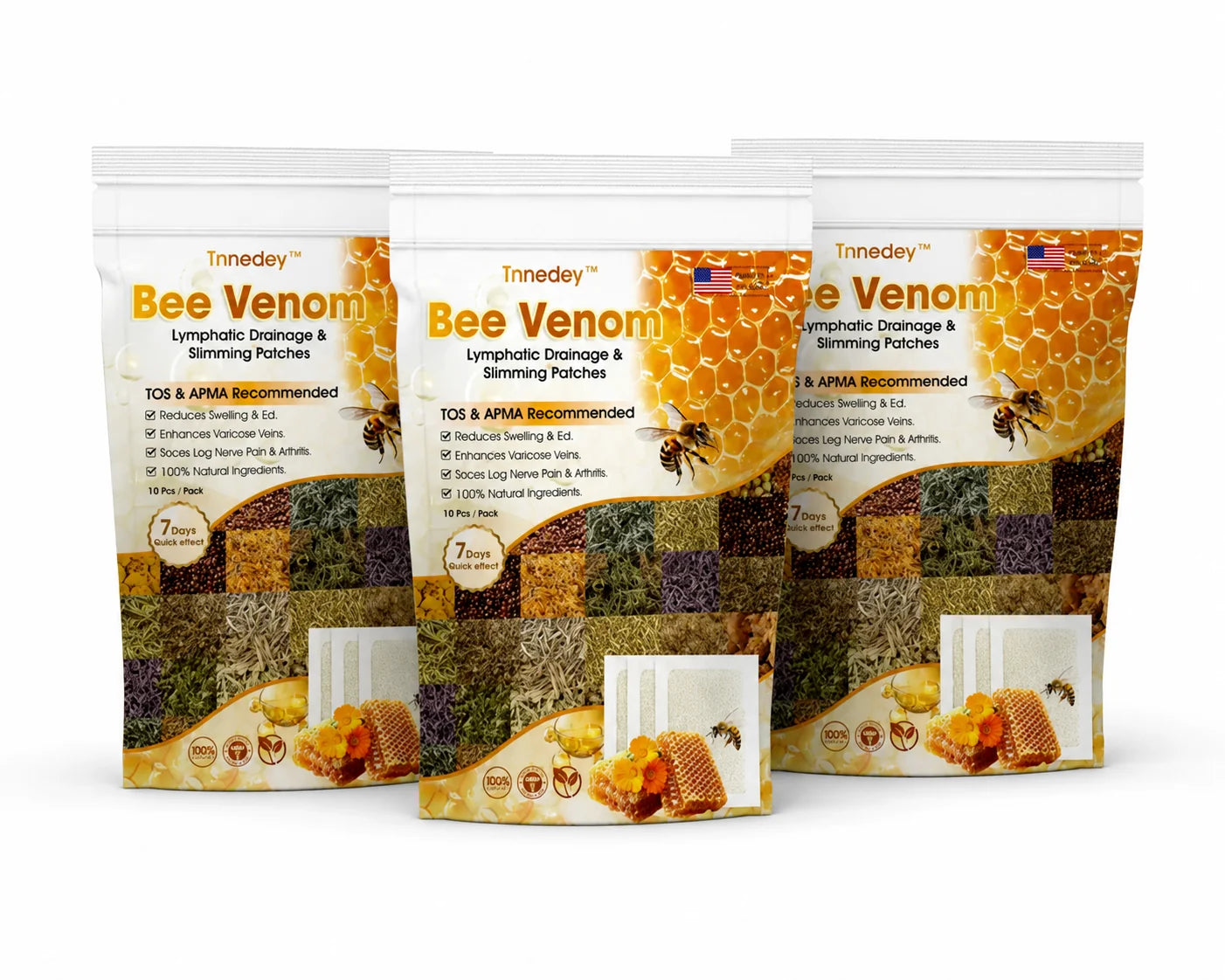 Daily leg comfort with herbal relief patches