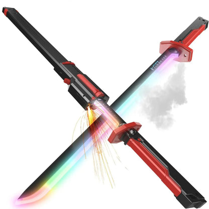 Cyberpunk Neon LED Spark Sword with Sound and Fog