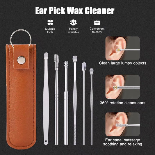 6 in 1 Ear Wax Removal Cleaning Tool for Adults & Kids