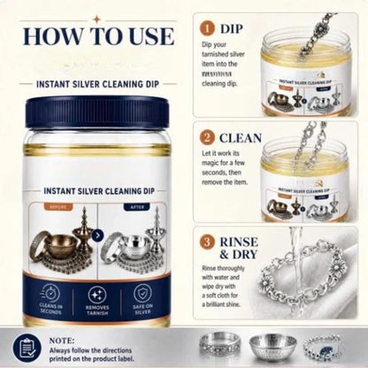 Instant Silver Cleaner Dip and Polish Tarnish Remover