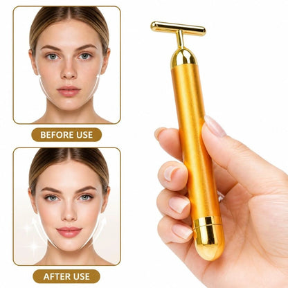 24K Gold Energy Beauty Bar Electric Facial Massager