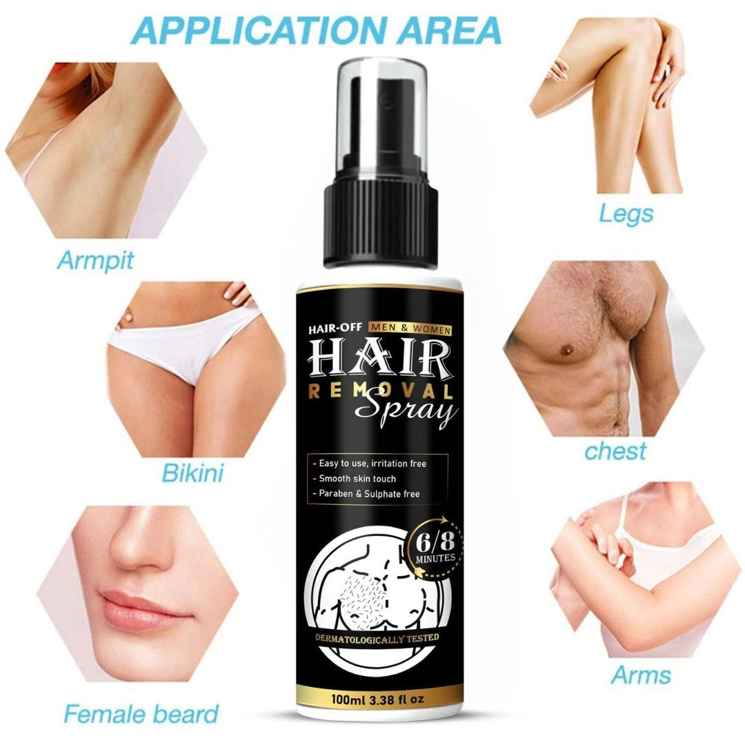 Hair-Off Hair Removal Spray for Men & Women