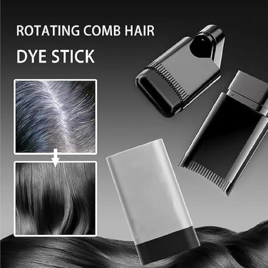 Before and after grey hair coverage