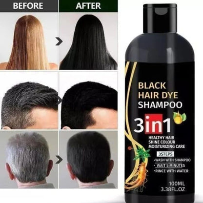 Hair Dye Instant Black Hair Shampoo for Women & Men