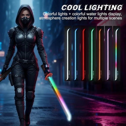 Cyberpunk Neon LED Spark Sword with Sound and Fog