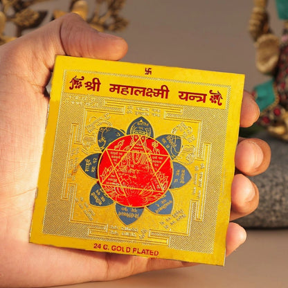 Gold Plated Shree Mahalakshmi Yantra