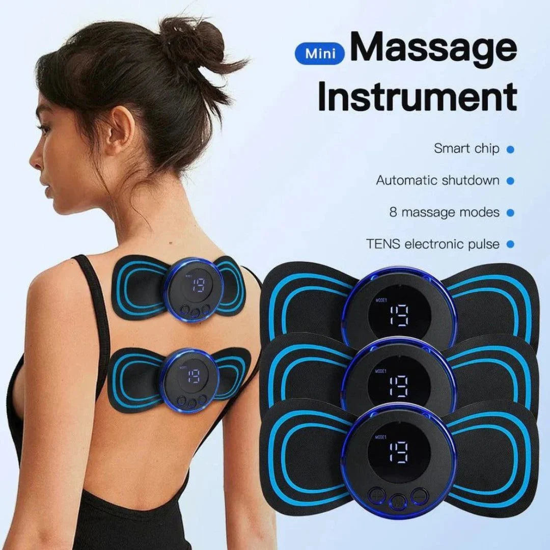 Butterfly mini massager showing portability and compact size