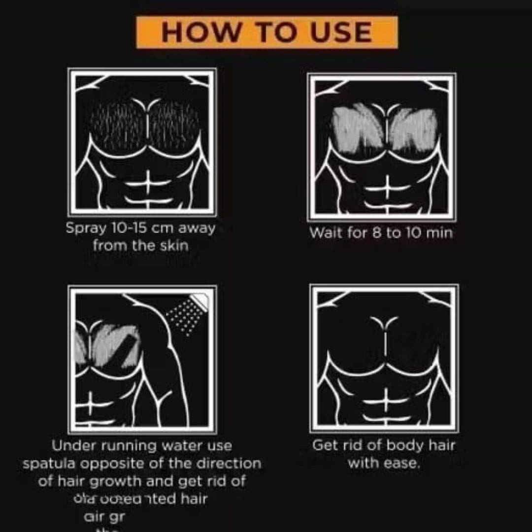 Hair-Off Hair Removal Spray for Men & Women