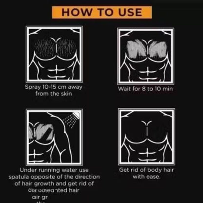 Hair-Off Hair Removal Spray for Men & Women