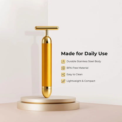 24K Gold Energy Beauty Bar Electric Facial Massager