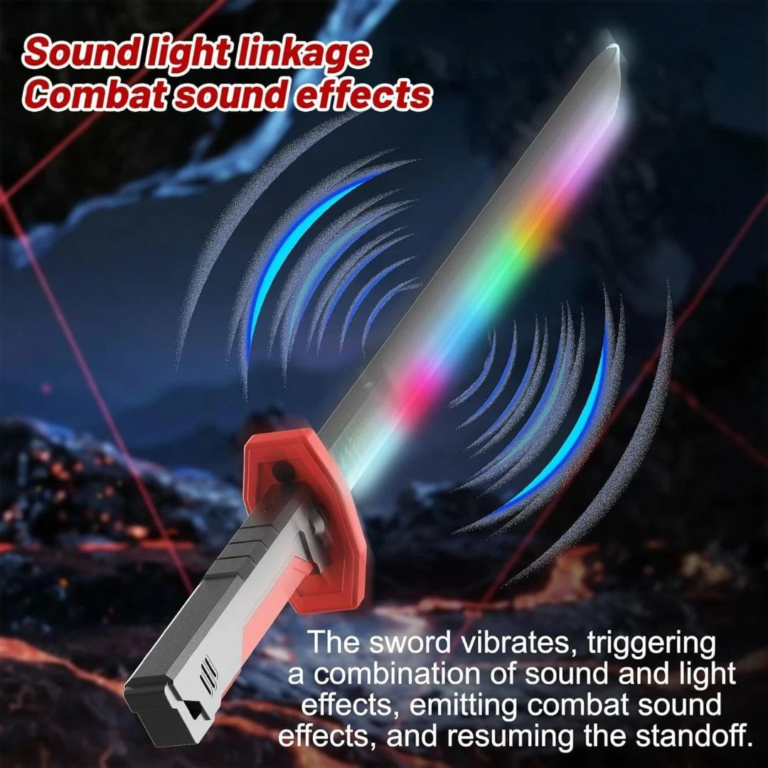 Cyberpunk Neon LED Spark Sword with Sound and Fog