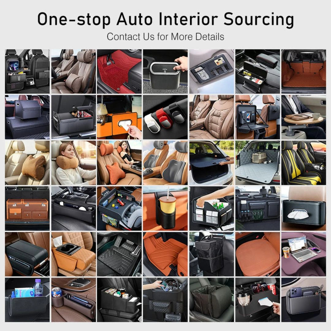 Foldable Leather Car Back Seat Organizer