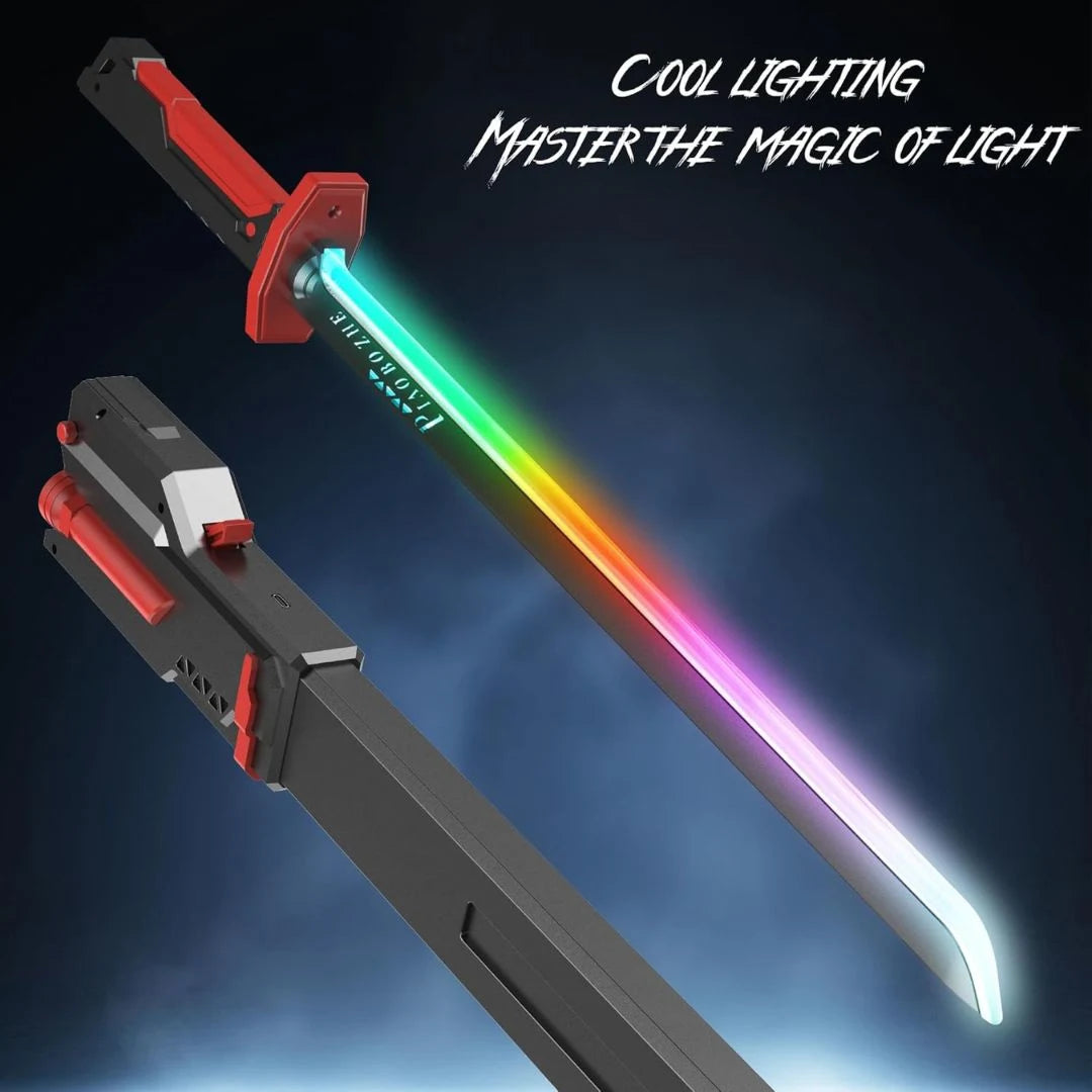 Cyberpunk Neon LED Spark Sword with Sound and Fog
