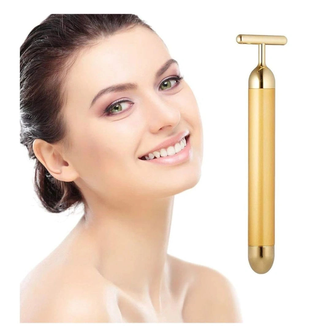 24K Gold Energy Beauty Bar Electric Facial Massager