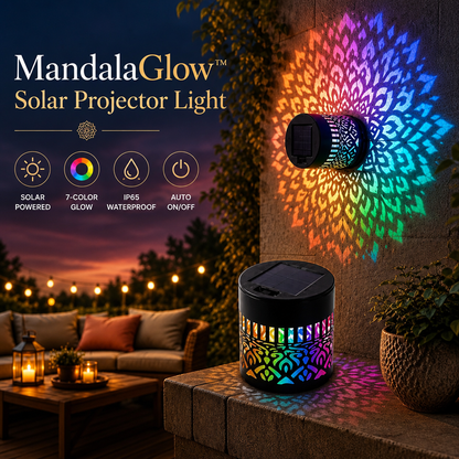 MandalaGlow Solar Projector Light