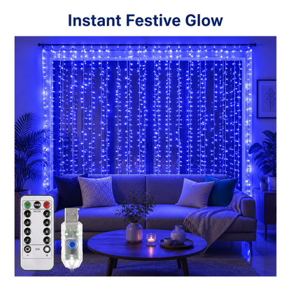 Blue LED Fairy Curtain Light