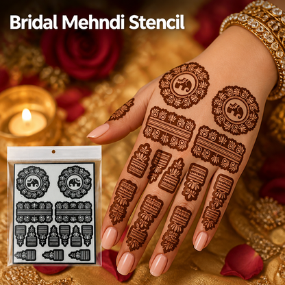 Bridal Mehndi Stencil Sticker