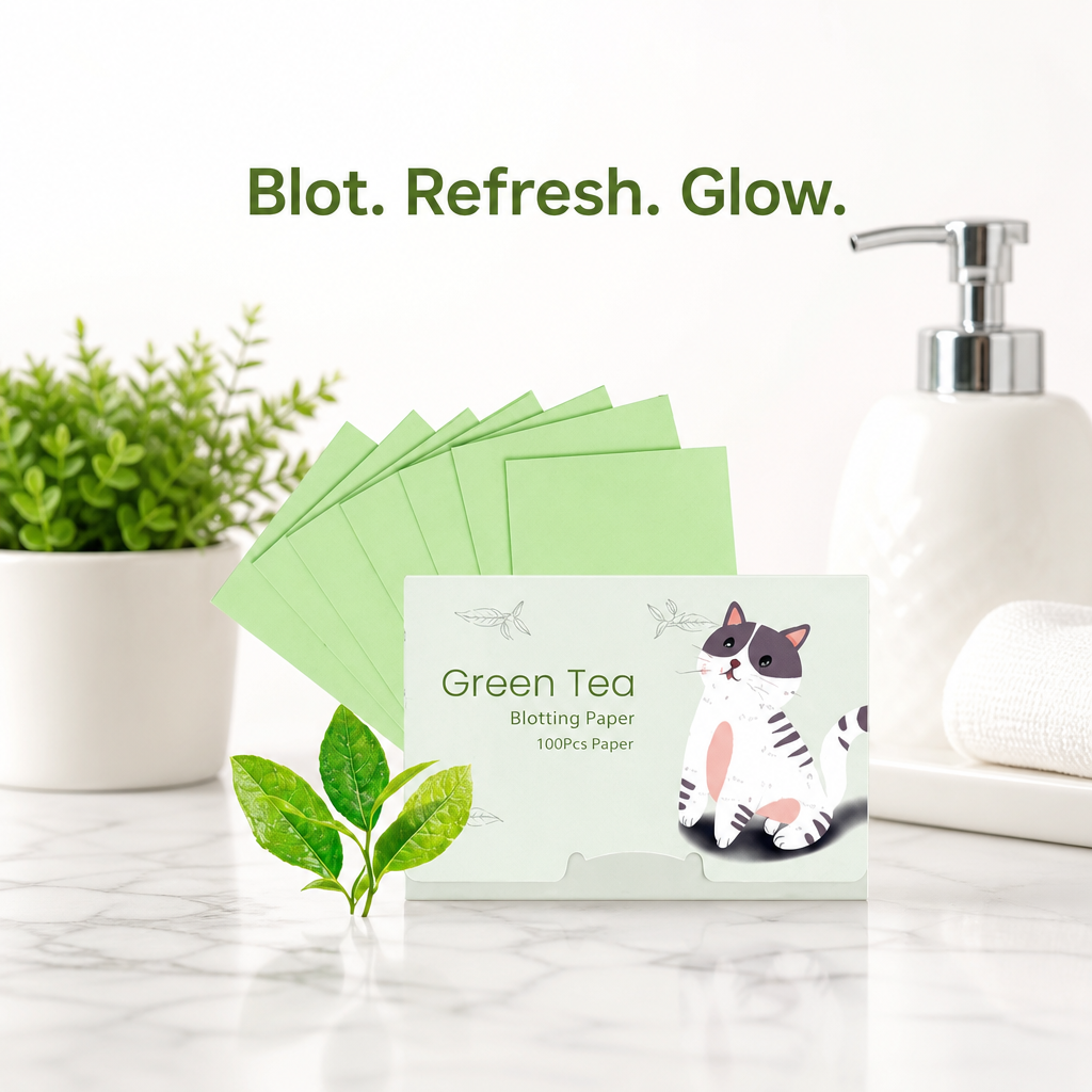 Green Tea Oil Blotting Paper(Pack of 100Pcs)
