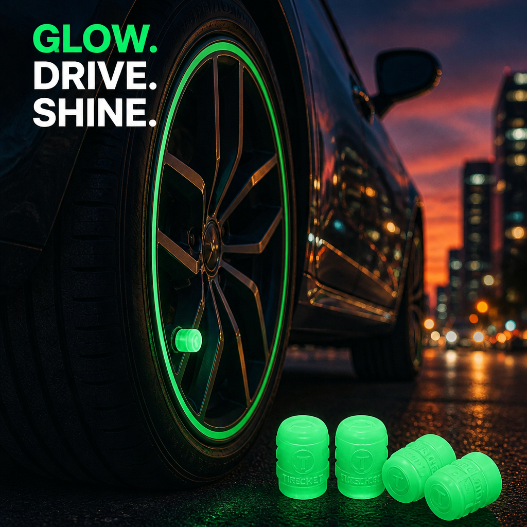 Luminous Tire Valve Caps(Pack Of 4Pcs)