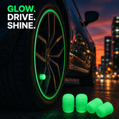Luminous Tire Valve Caps(Pack Of 4Pcs)