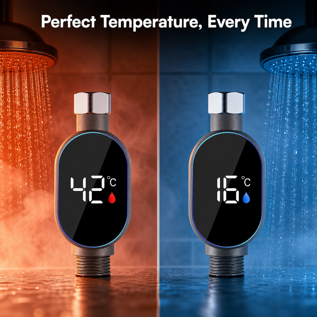 Digital LED Faucet Thermometer