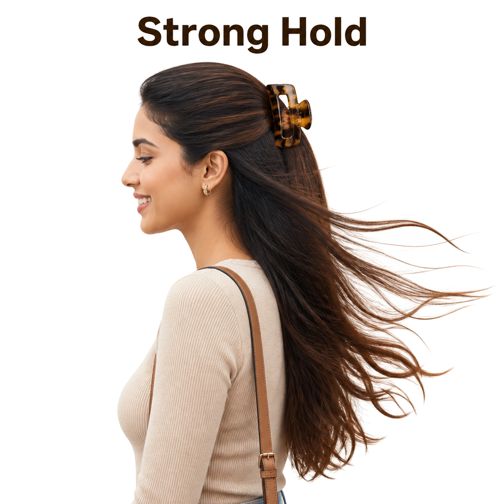 D-Shaped Magnetic Hair Claw Clips