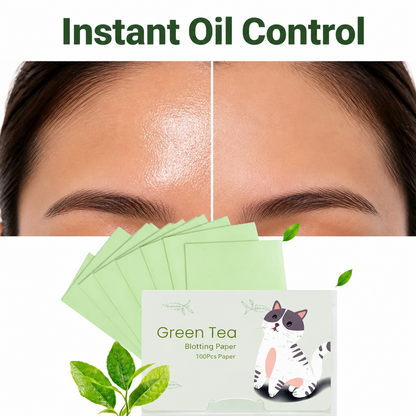 Green Tea Oil Blotting Paper(Pack of 100Pcs)