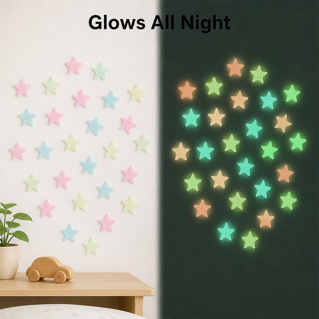 Multicolor Glow in Dark Stars
