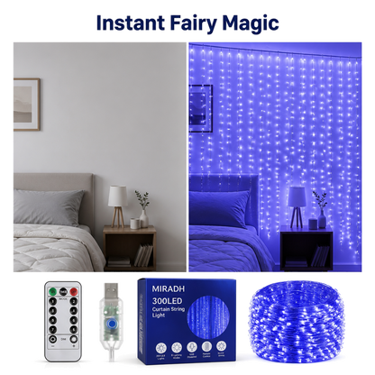 Blue LED Fairy Curtain Light