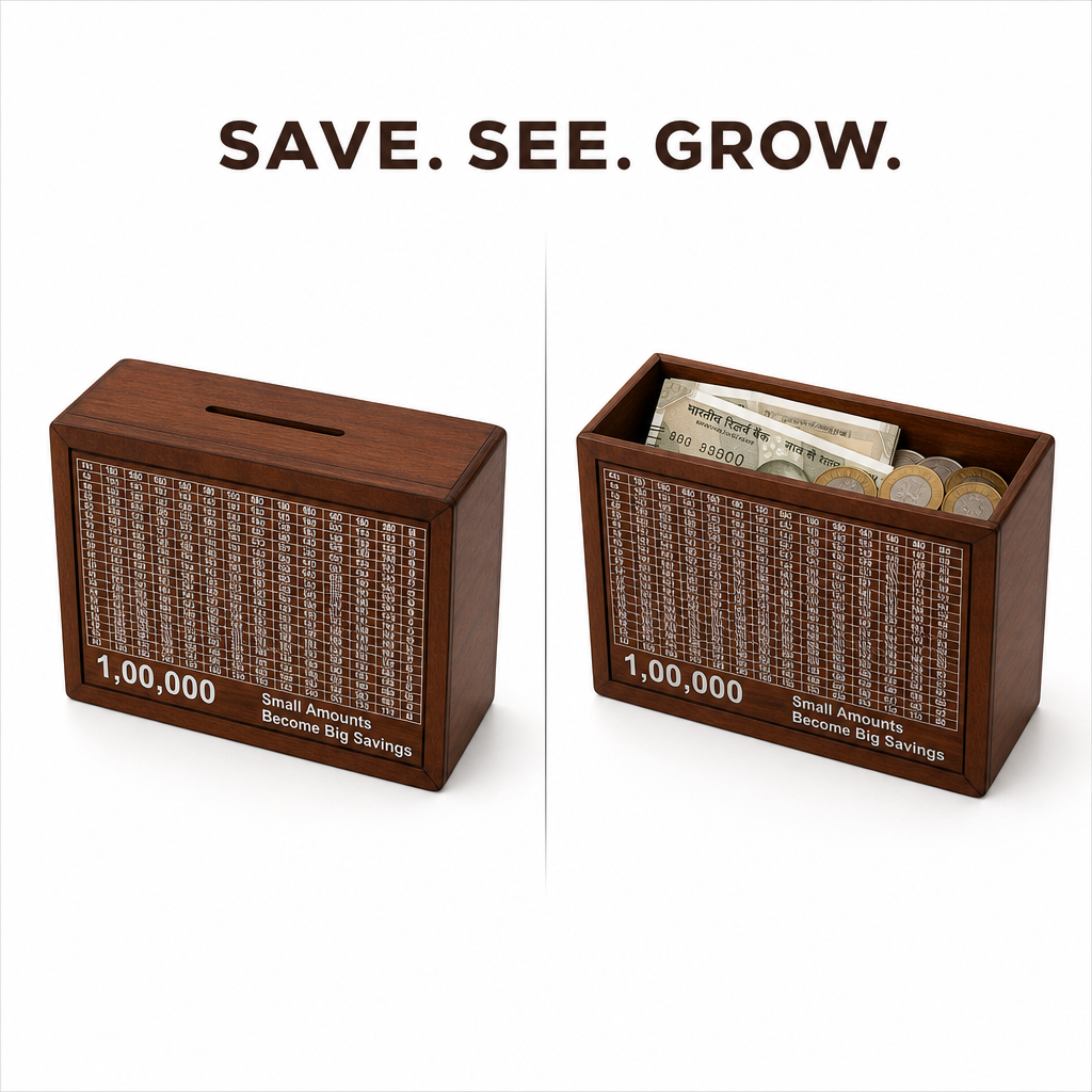 Wooden Money Saving Box