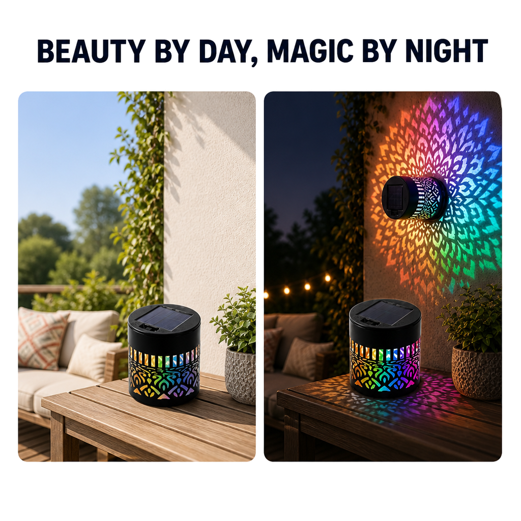MandalaGlow Solar Projector Light