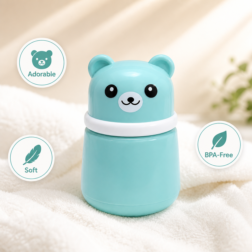 Baby Powder Puff Box – Bear Design