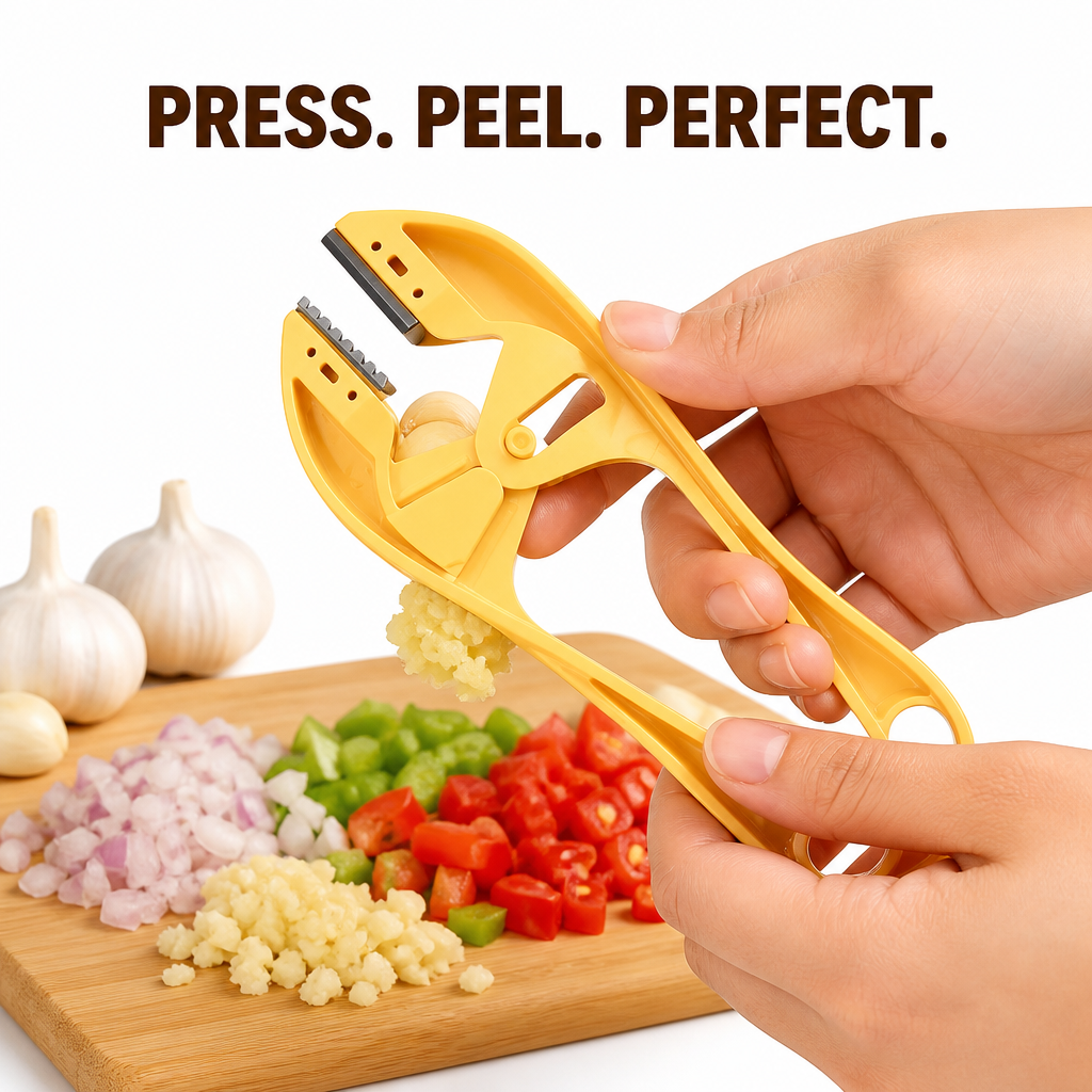 Efficient Garlic Peeler & Press