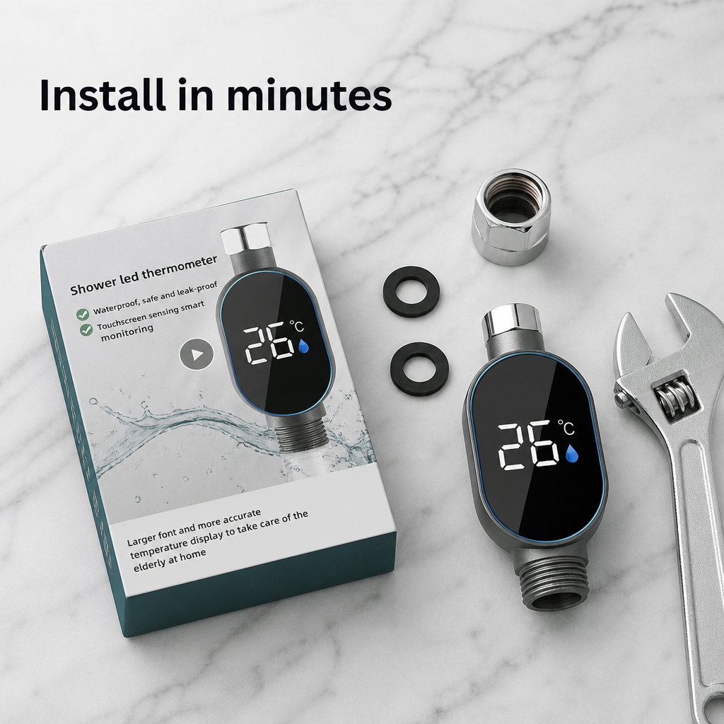 Digital LED Faucet Thermometer