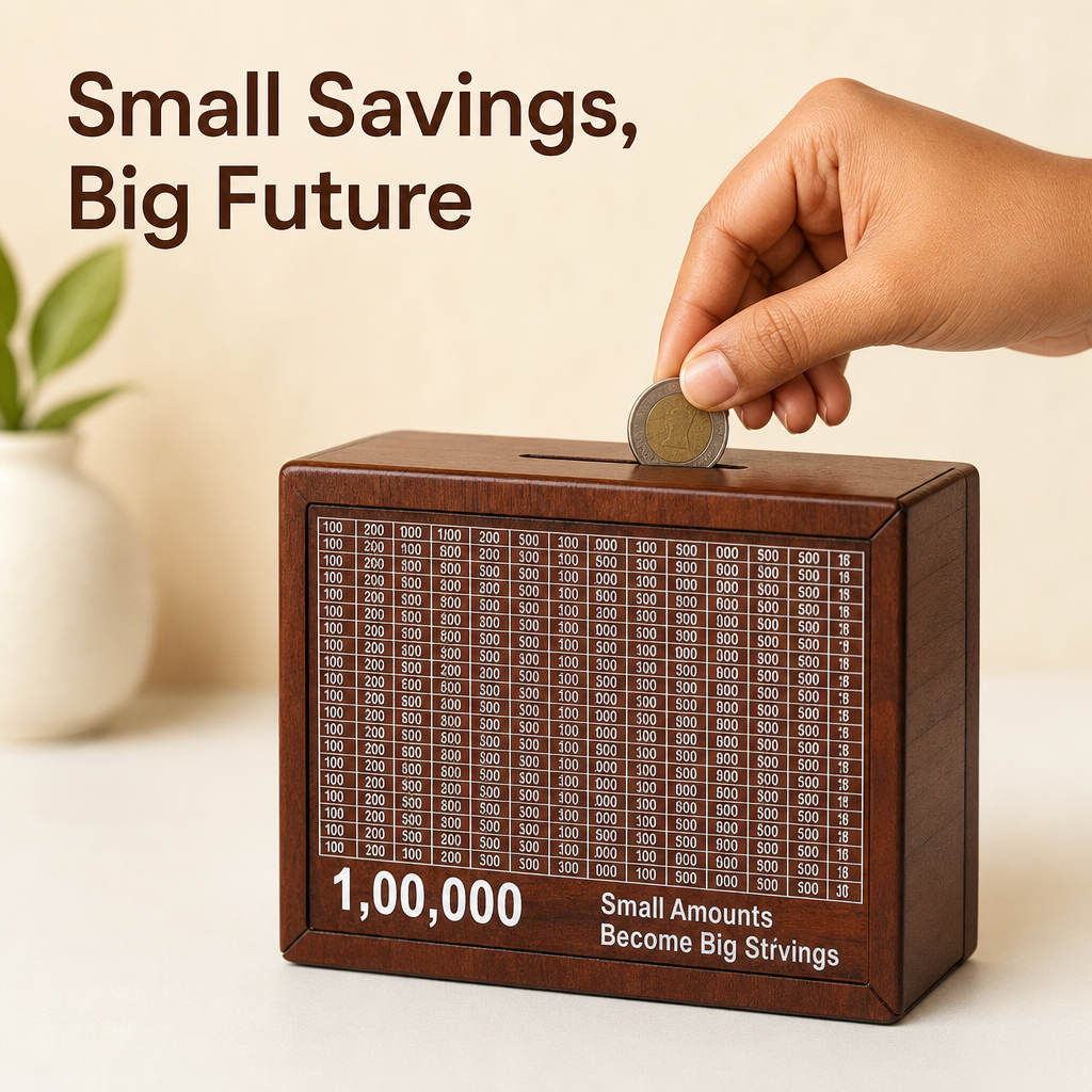 Wooden Money Saving Box