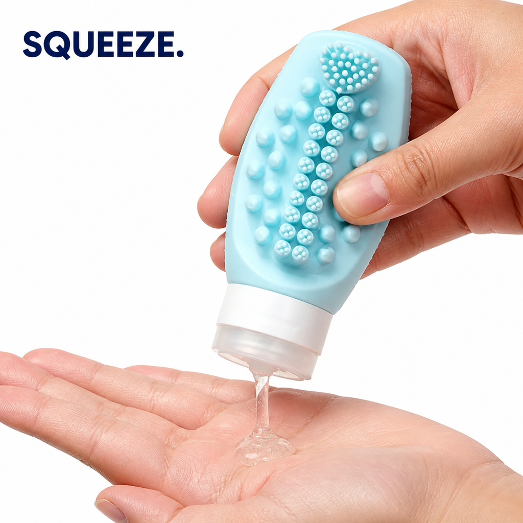 Silicone Shampoo Brush Bottle