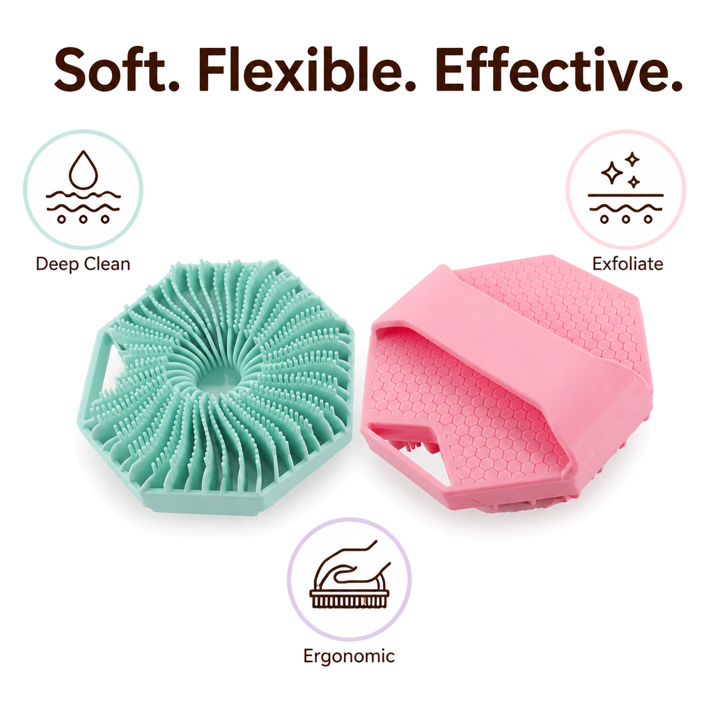Silicone Massage Bath Brush (Pack of 2)