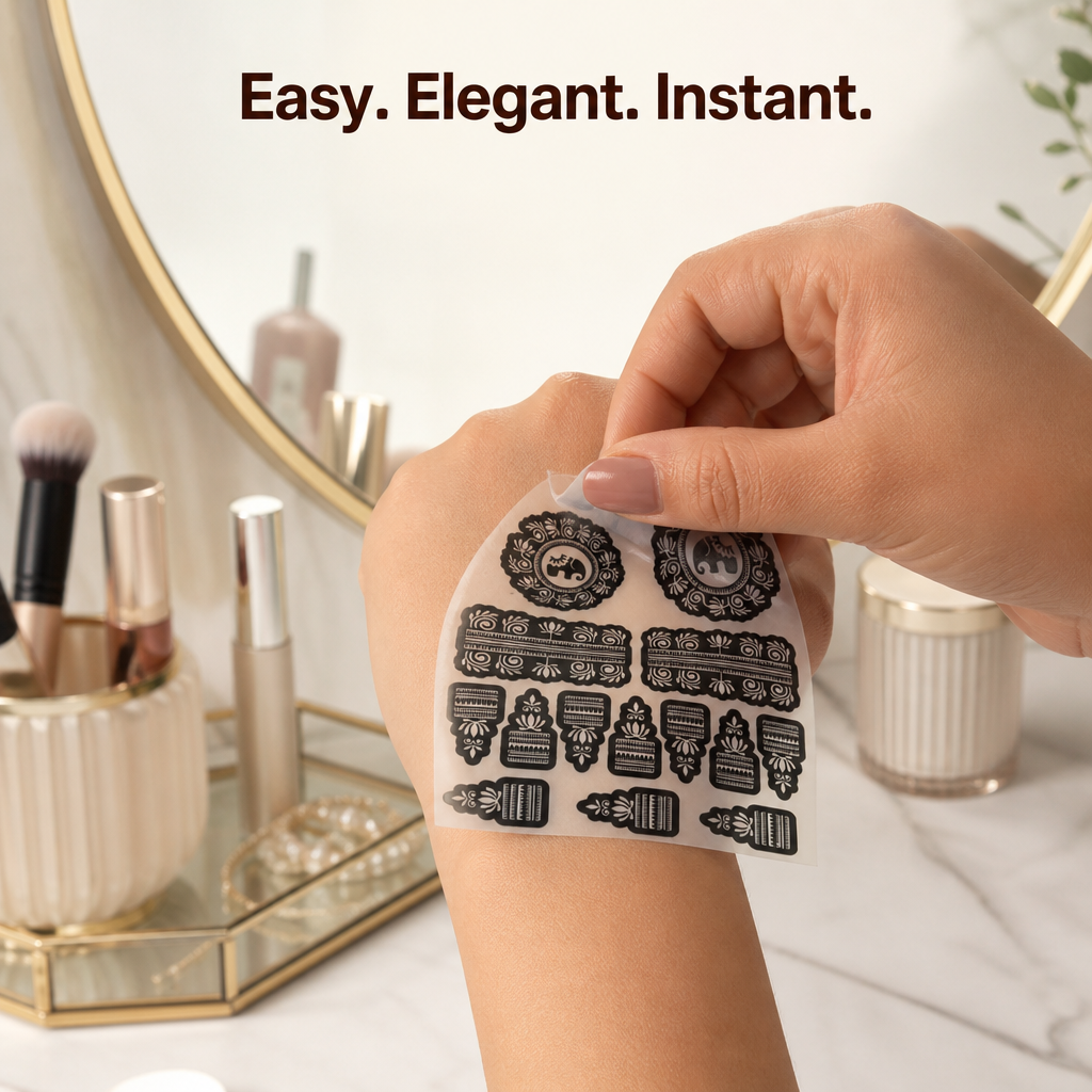 Bridal Mehndi Stencil Sticker