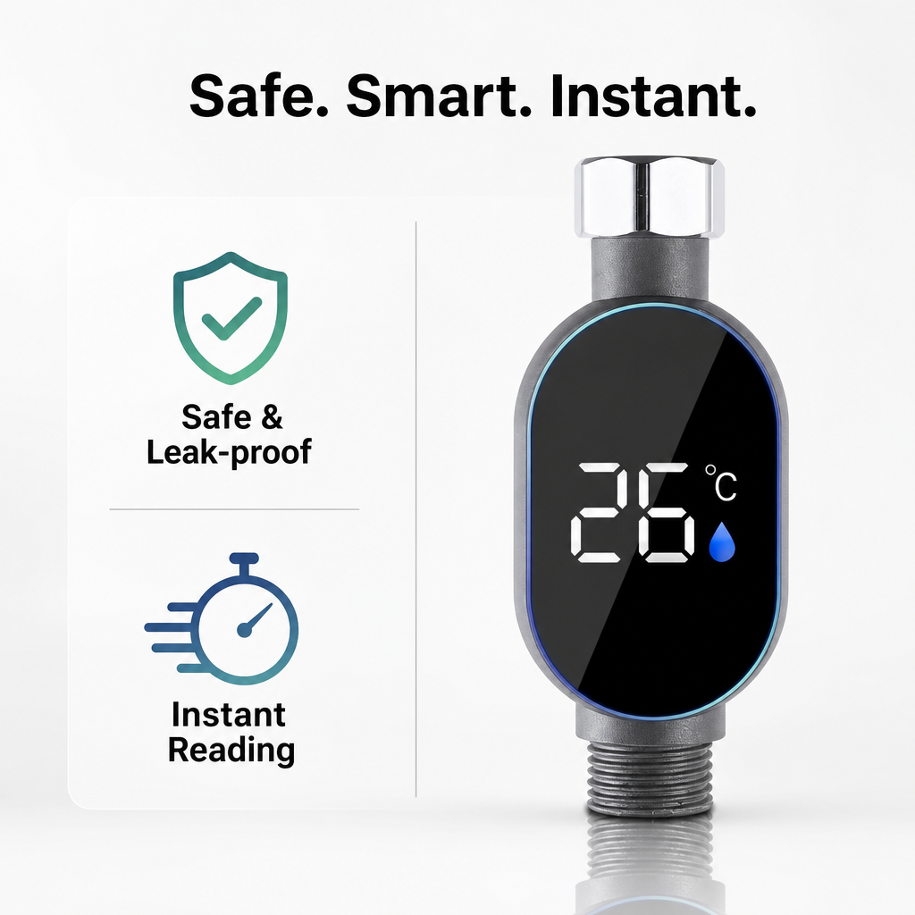 Digital LED Faucet Thermometer