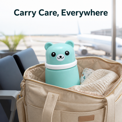 Baby Powder Puff Box – Bear Design