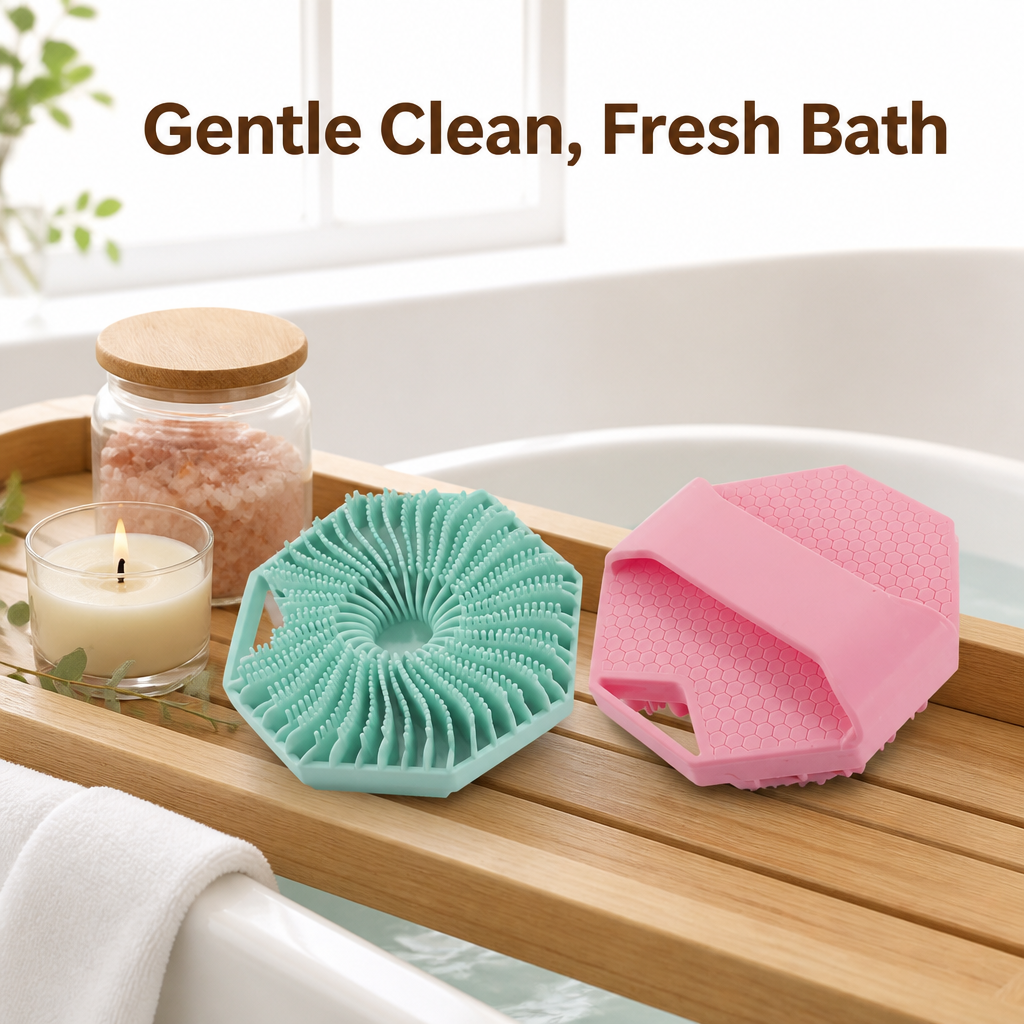 Silicone Massage Bath Brush (Pack of 2)