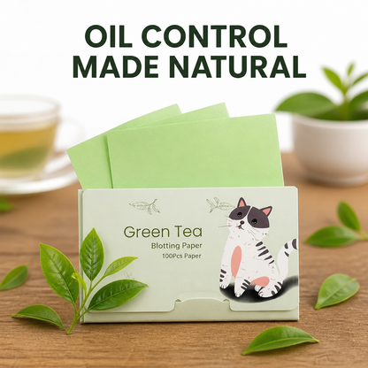 Green Tea Oil Blotting Paper(Pack of 100Pcs)