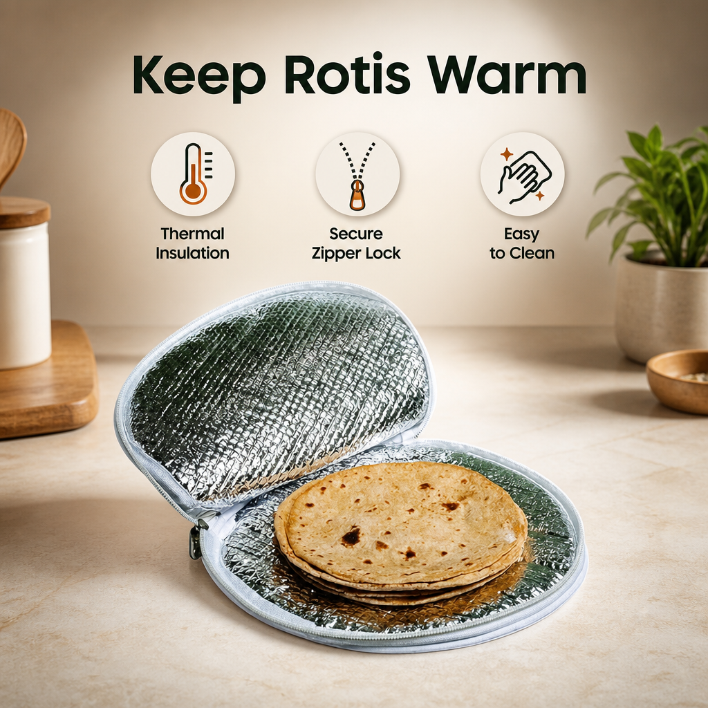 Insulated Roti Cover with Zipper