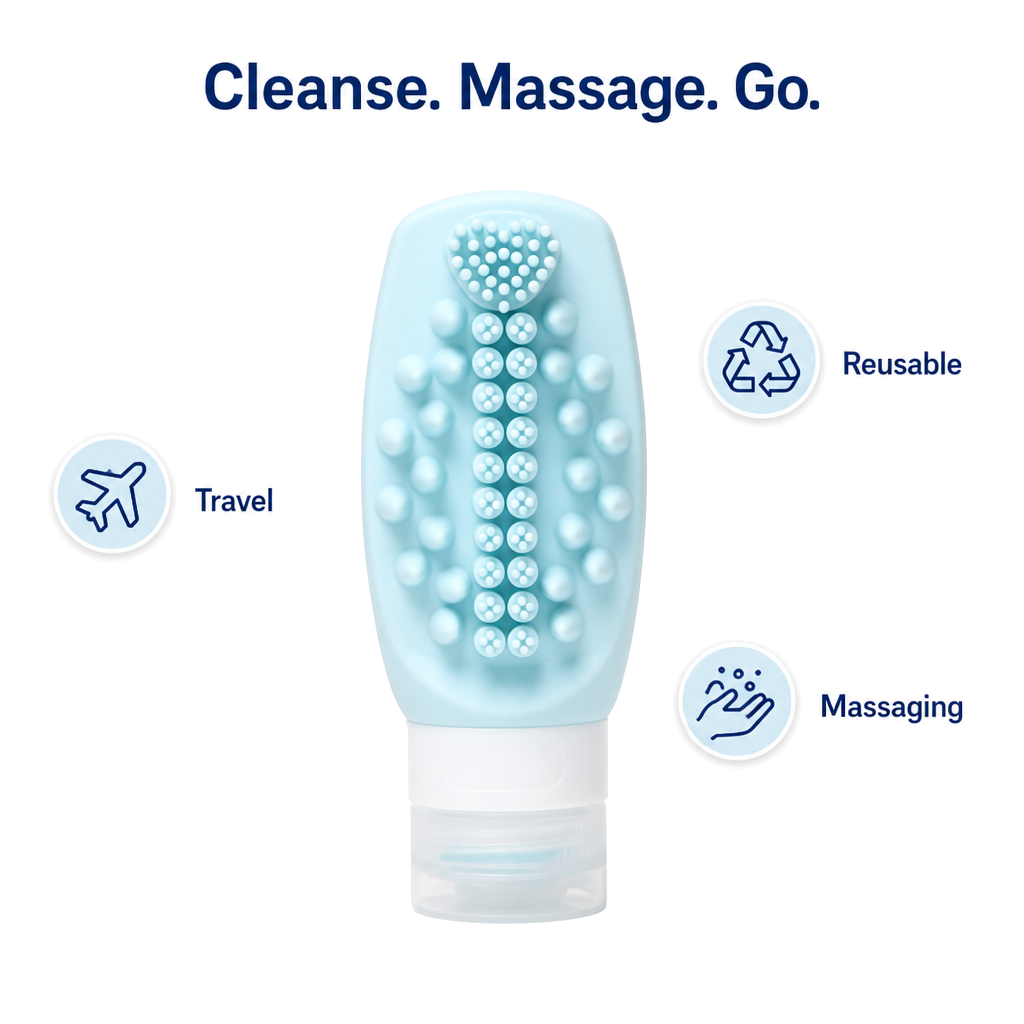 Silicone Shampoo Brush Bottle